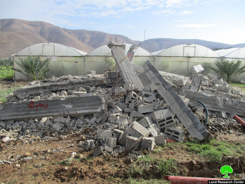 هدم منزل سكني قيد الإنشاء في قرية الجفتلك محافظة أريحا