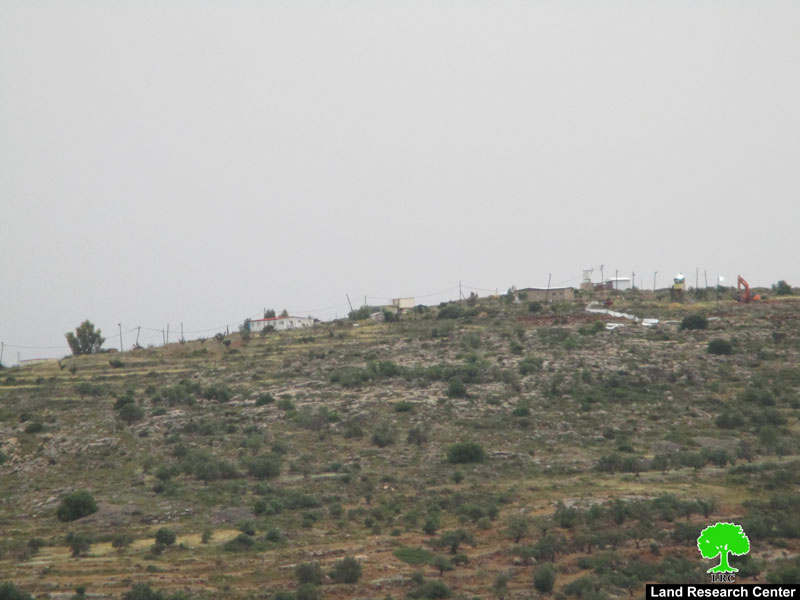 الشروع بتوسعة نفوذ بؤرة استعمارية  على حساب أراضي قرية ياسوف  محافظة سلفيت