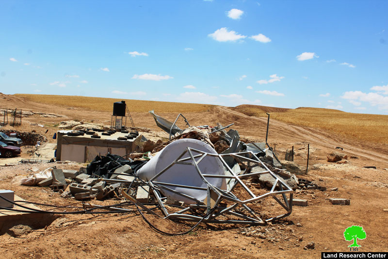Israeli Occupation Forces demolish agricultural and residential structures in Hebron