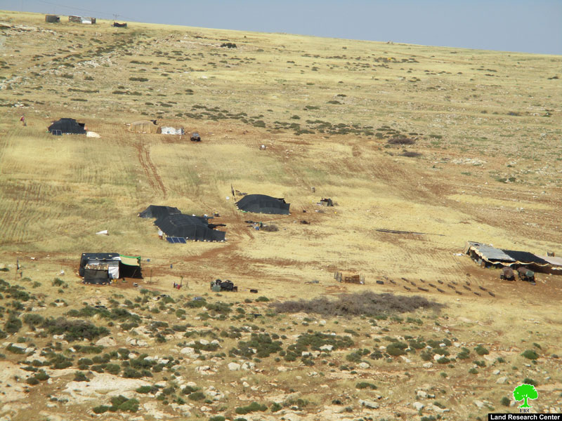 إجبار خمسة عائلات من خربة حمصة الفوقا على النزوح بحجة التدريبات العسكرية  محافظة طوباس