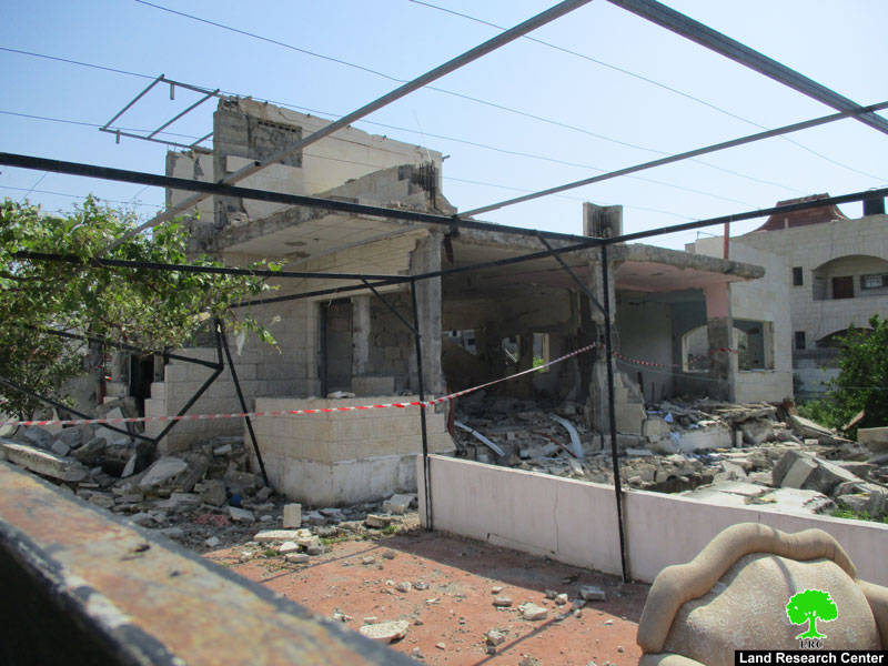 هدم منزل عائلة الأسير احمد جمال محمد قمبع بذريعة الأمن  في مدينة جنين