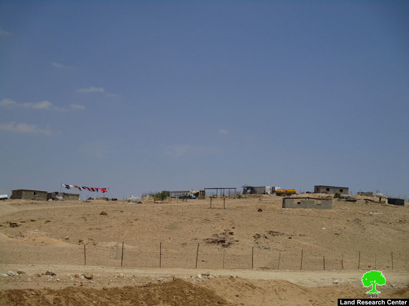 مصادرة مواد بناء أثناء إنشاء مسكن في تجمع عرب الزايد في قرية النويعمة محافظة أريحا