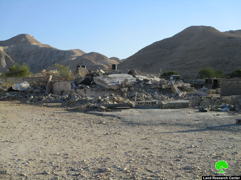 هدم منزلين قيد الإنشاء في منطقة الديوك التحتا / محافظة أريحا