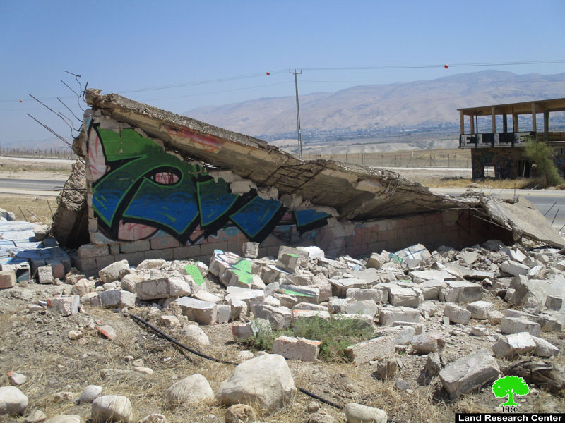 الاحتلال الاسرائيلي يهدم مسكن زراعي في منطقة أم العبر شمال مدينة اريحا