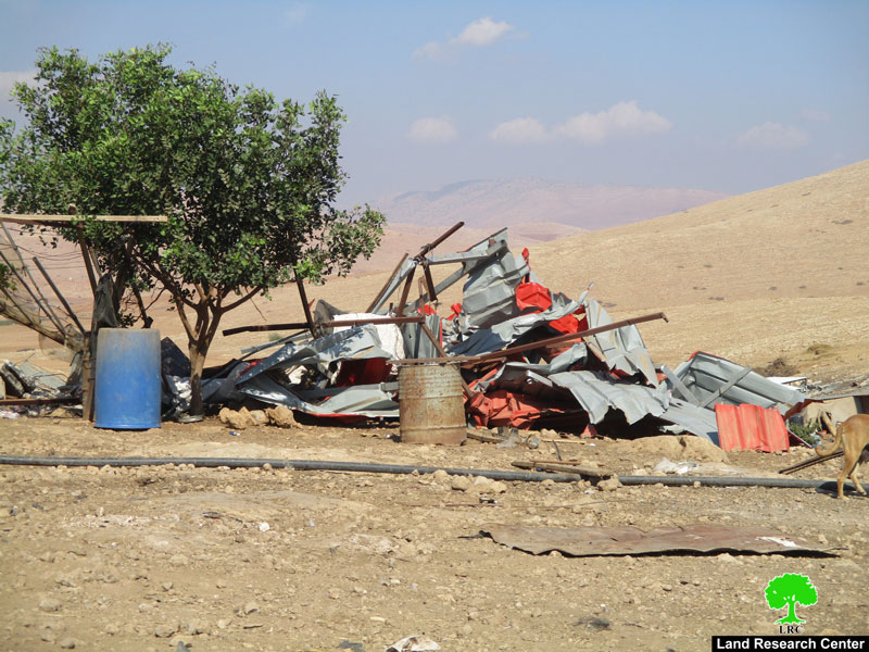 هدم منشآت سكنية وزراعية في خربة الحديدية / محافظة طوباس