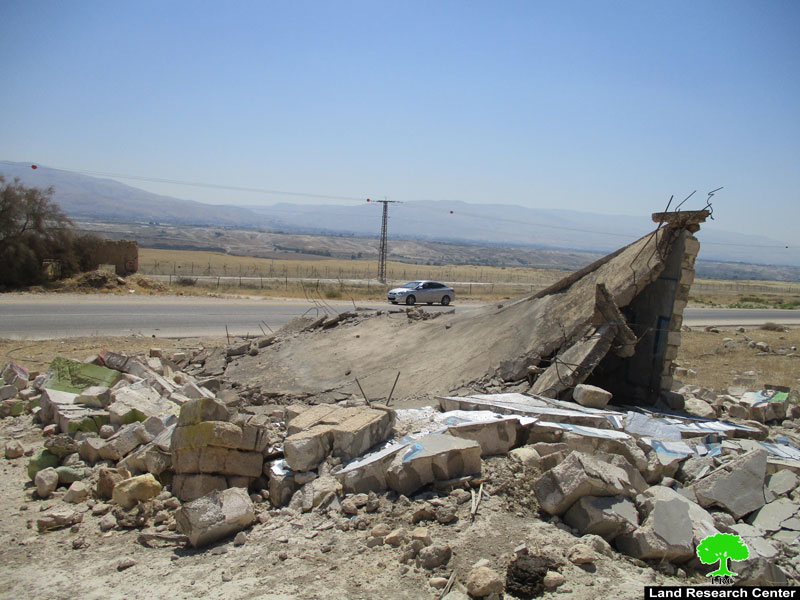 Demolition of an agricultural structure in Um Al-Ibar/ Jericho governorate