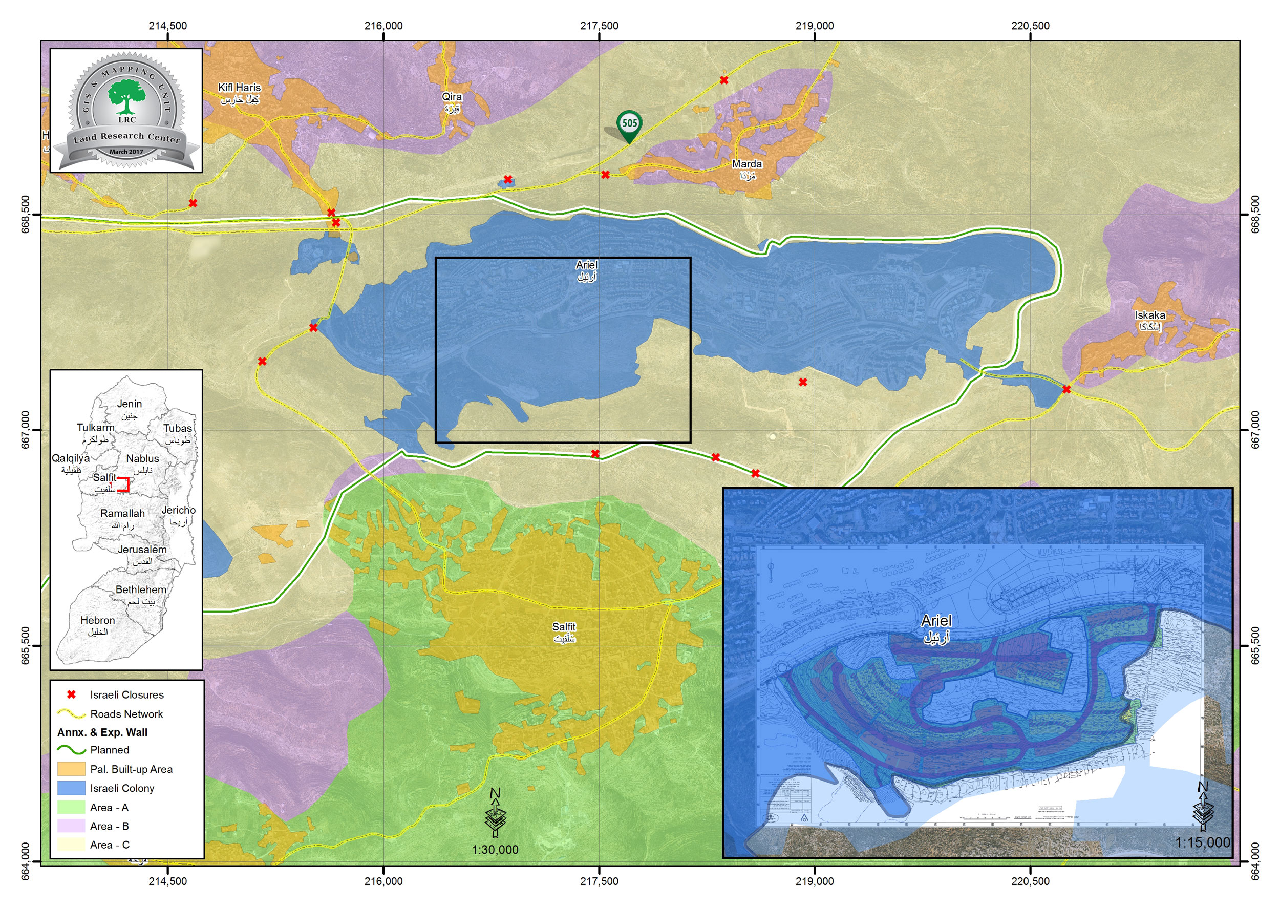 Expanding “Ariel” settlement / Salfit governorate