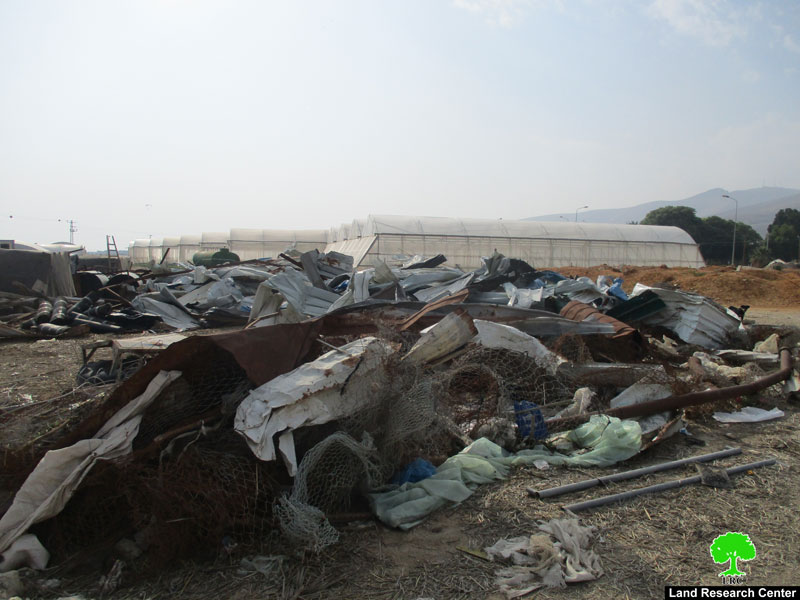 الاحتلال يهدم منشأة زراعية في منطقة الجفتلك / محافظة أريحا