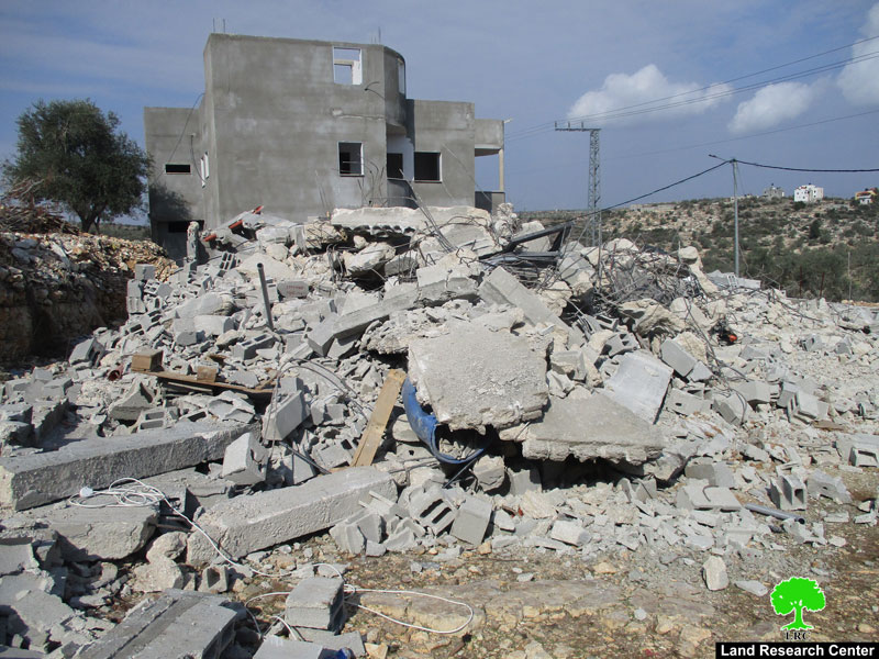 الاحتلال يهدم منزل في خربة إمريحة / محافظة جنين