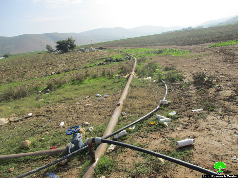 Israeli military order target a water pipe in Al-Farisiya / Tubas governorate