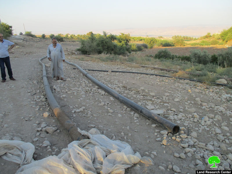 Destroying water pipes in Bardala/ Tubas Governorate