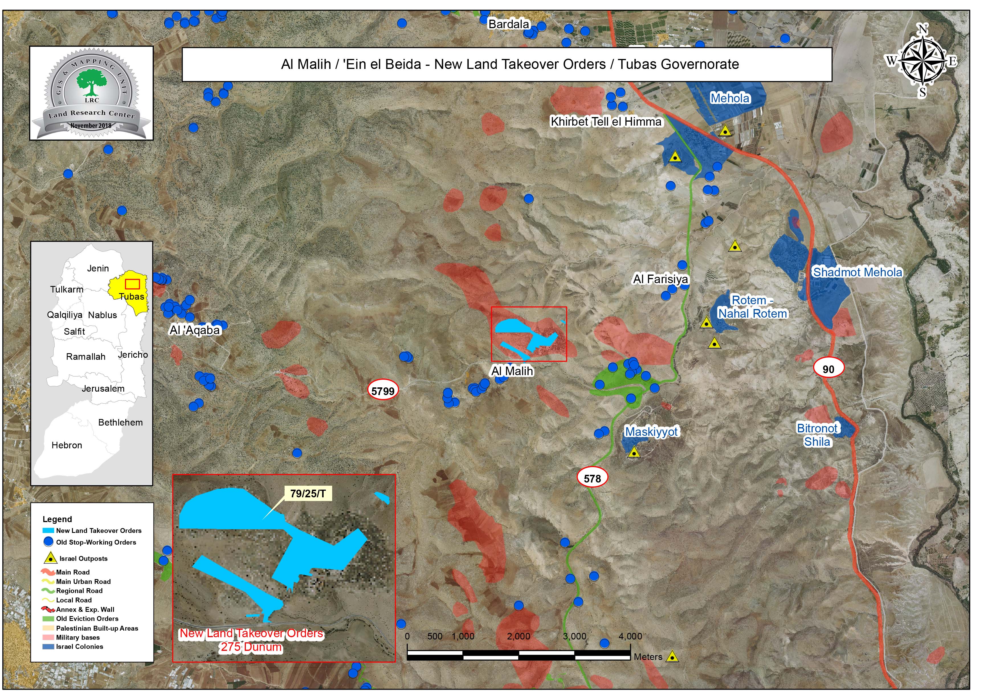 Israel to continue a land grab of 267 dunums in the Jordan Valley