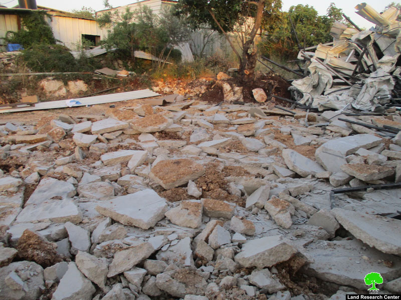 هدم منشأة صناعية في قرية حارس / محافظة سلفيت