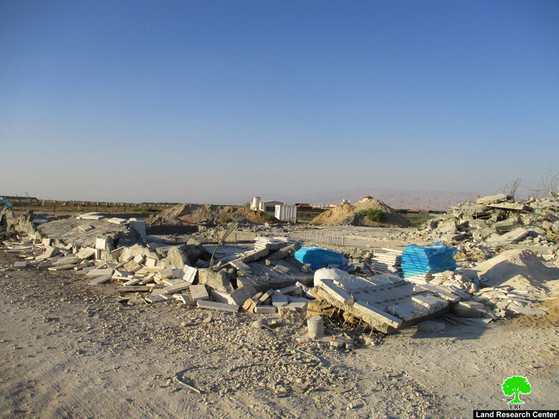The Israeli occupation forces demolish two houses in Jericho