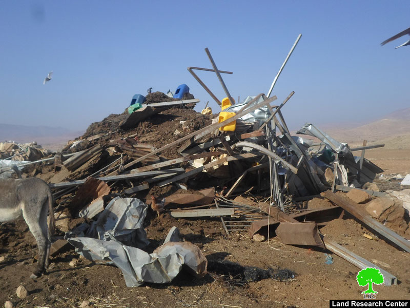 IOF demolish number of structures in the Jordan Valley area / Tubas governorate
