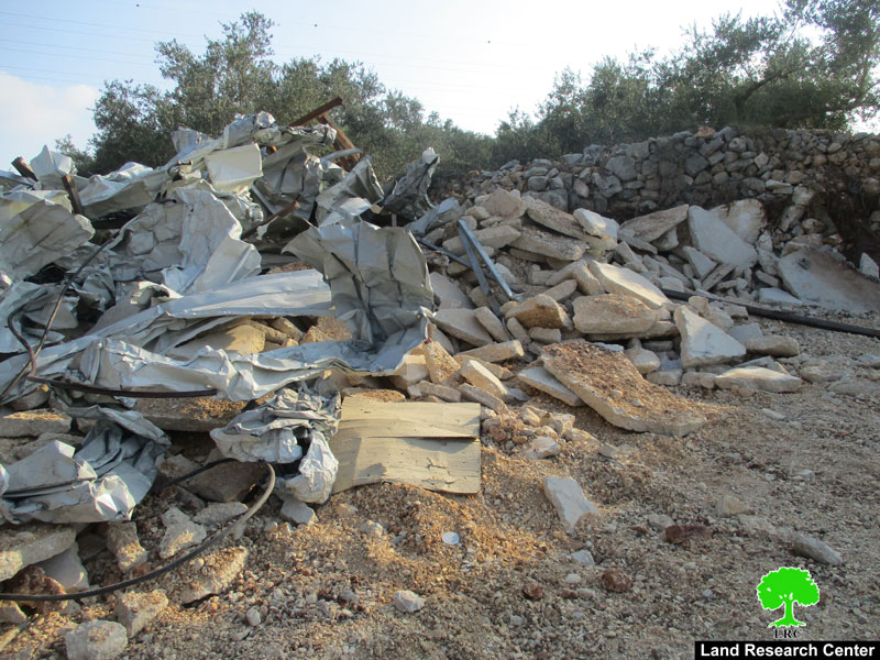 Israeli Troops Demolish a Barracks in Qaffin Village/ Tulkarim Governorate