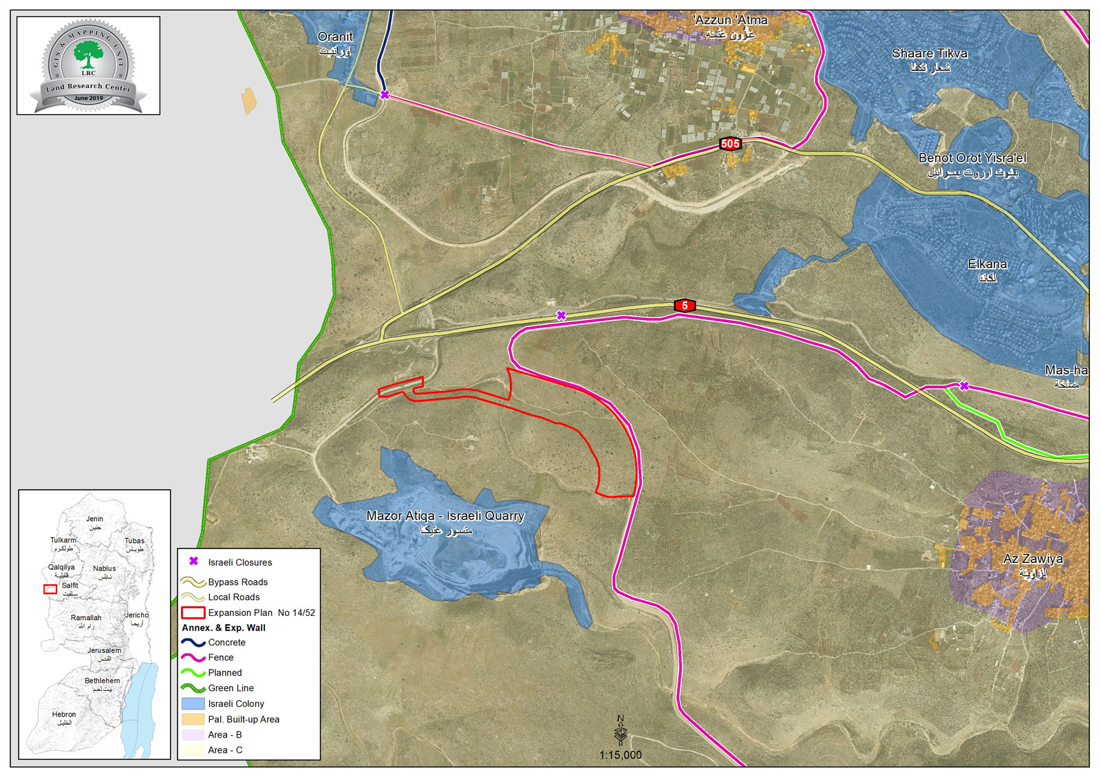 إخطارات بوقف البناء تطال منشآت سكنية في بلدة قراوة بني حسان / محافظة سلفيت