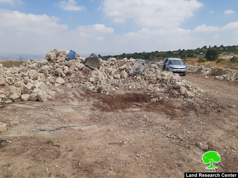 The Israeli Occupation Demolished Agricultural Structures in Tarqumiya / Hebron Governorate