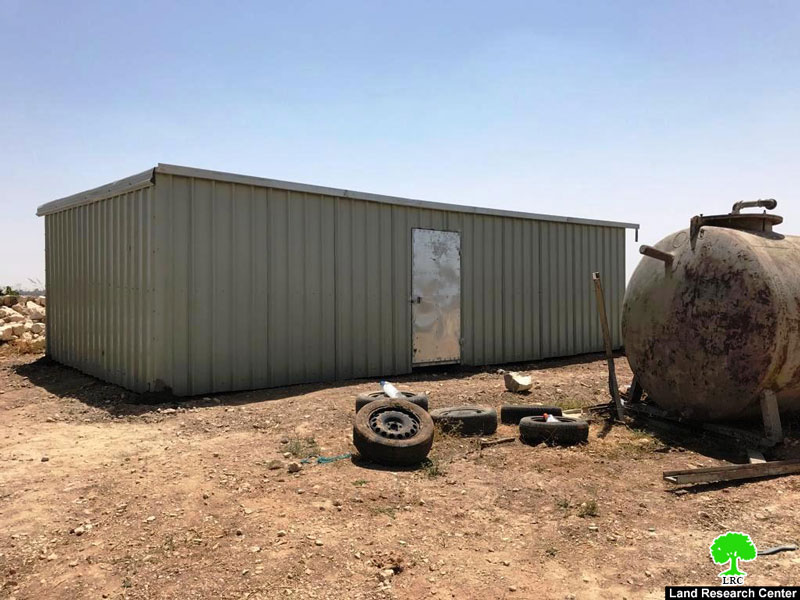 The Occupation Demolishes and Confiscates a Barracks and Water Reservoir East Tarqumiya/ Hebron