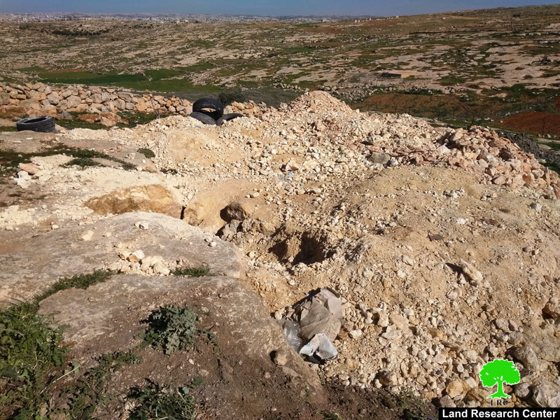 The Occupation Force a Farmer to Dump a Cistern in “Umm Near” /Hebron Governorate