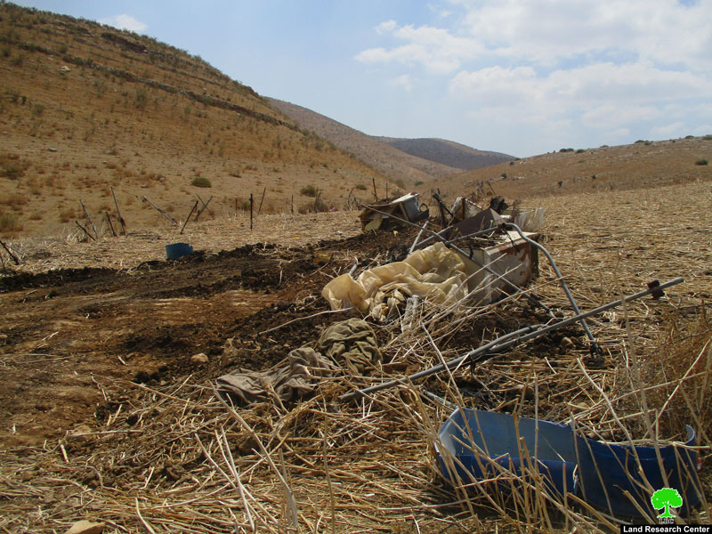 IOF Demolish a Residence and Agricultural Facilities in Khirbet Al-Faw/ Tubas Governorate