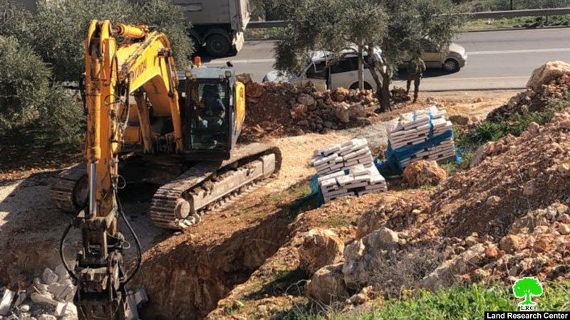 Demolition of foundations of a house in Huwara village/ Nablus governorate