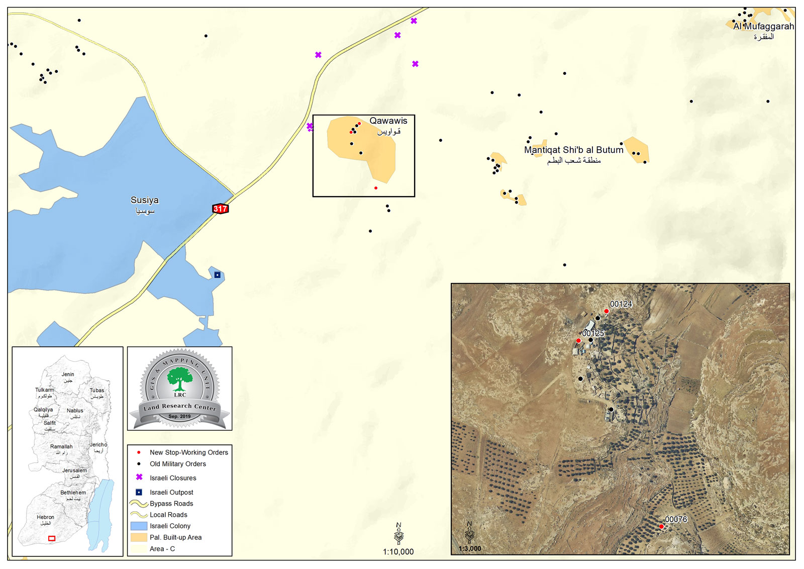 Halt of Work notices on houses and facilities in Qawawis village – East Yatta