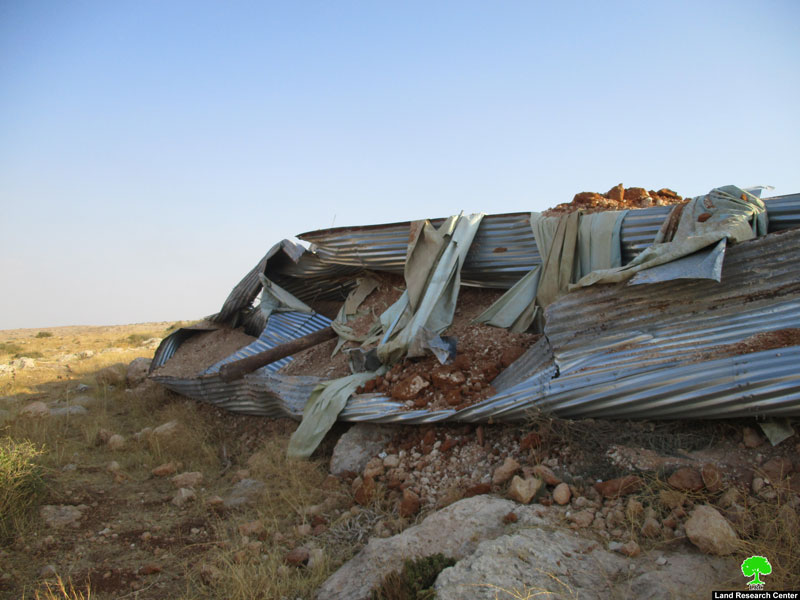 Demolition of a water reservoir in Sahel Qa’oun / Tubas governorate