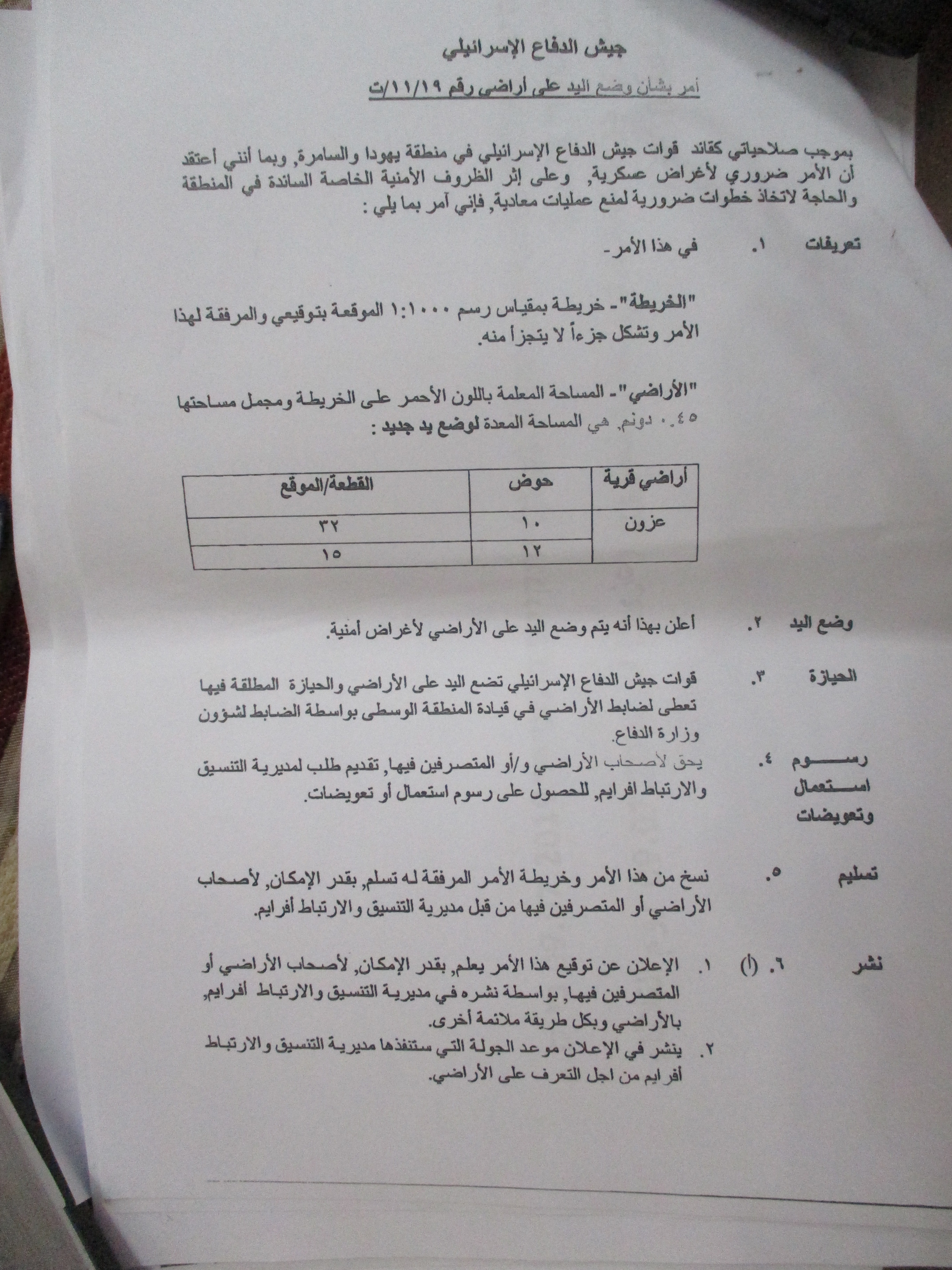 IOF lay hands on a plot in ‘Azzun / Qalqilya governorate