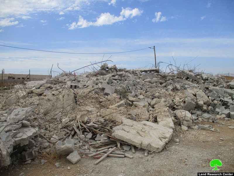 هدم  مسكن قيد الإنشاء في قرية الطيبة شمال غرب جنين