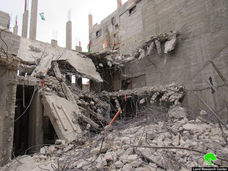 The Israeli occupation forces demolished “Abu Hmaid” family home in Al-Am’ari refugees’ camp / Ramallah governorate