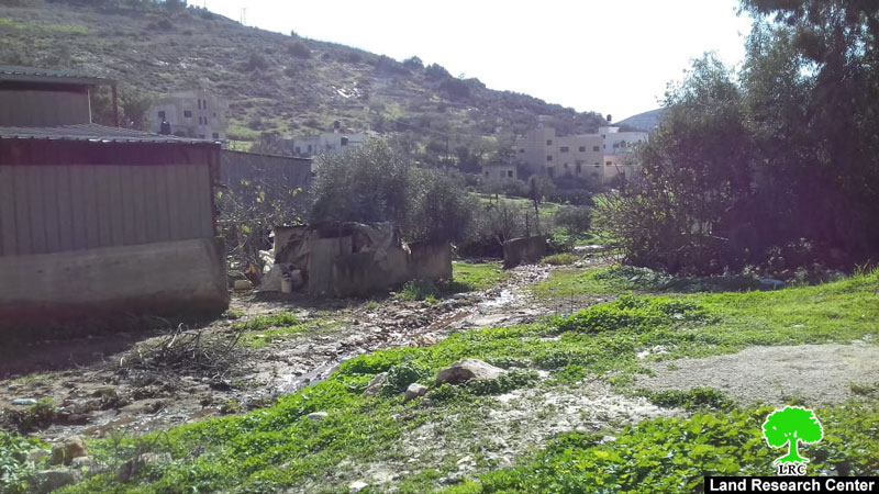 Settlers of “Meirav”  open their waste water in Jalboun village lands/ Jenin governorate