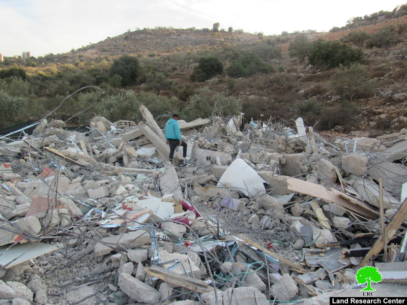 The Israeli Occupation demolishes a residential building in Shuqba / North Ramallah