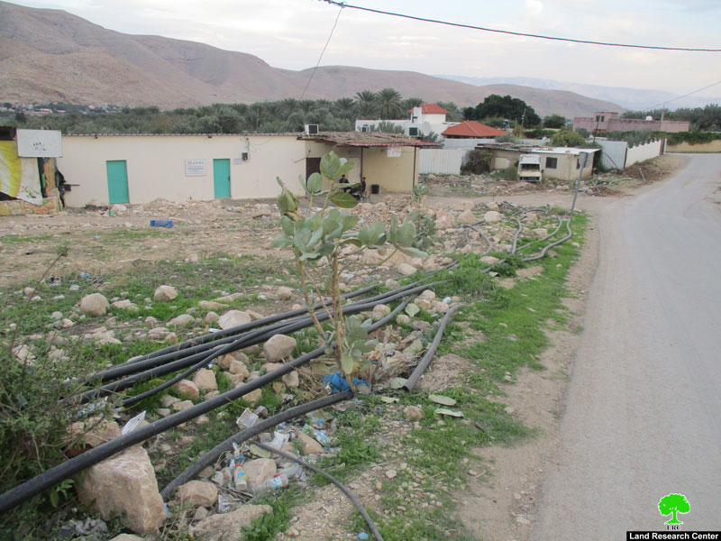 تدمير خطوط مائية ناقلة في قرية الجفتلك / محافظة أريحا