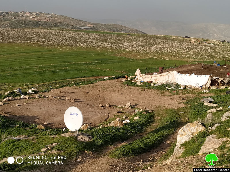 IOF Demolish and confiscate Tents from Khirbet Jaba’ait / Ramallah governorate