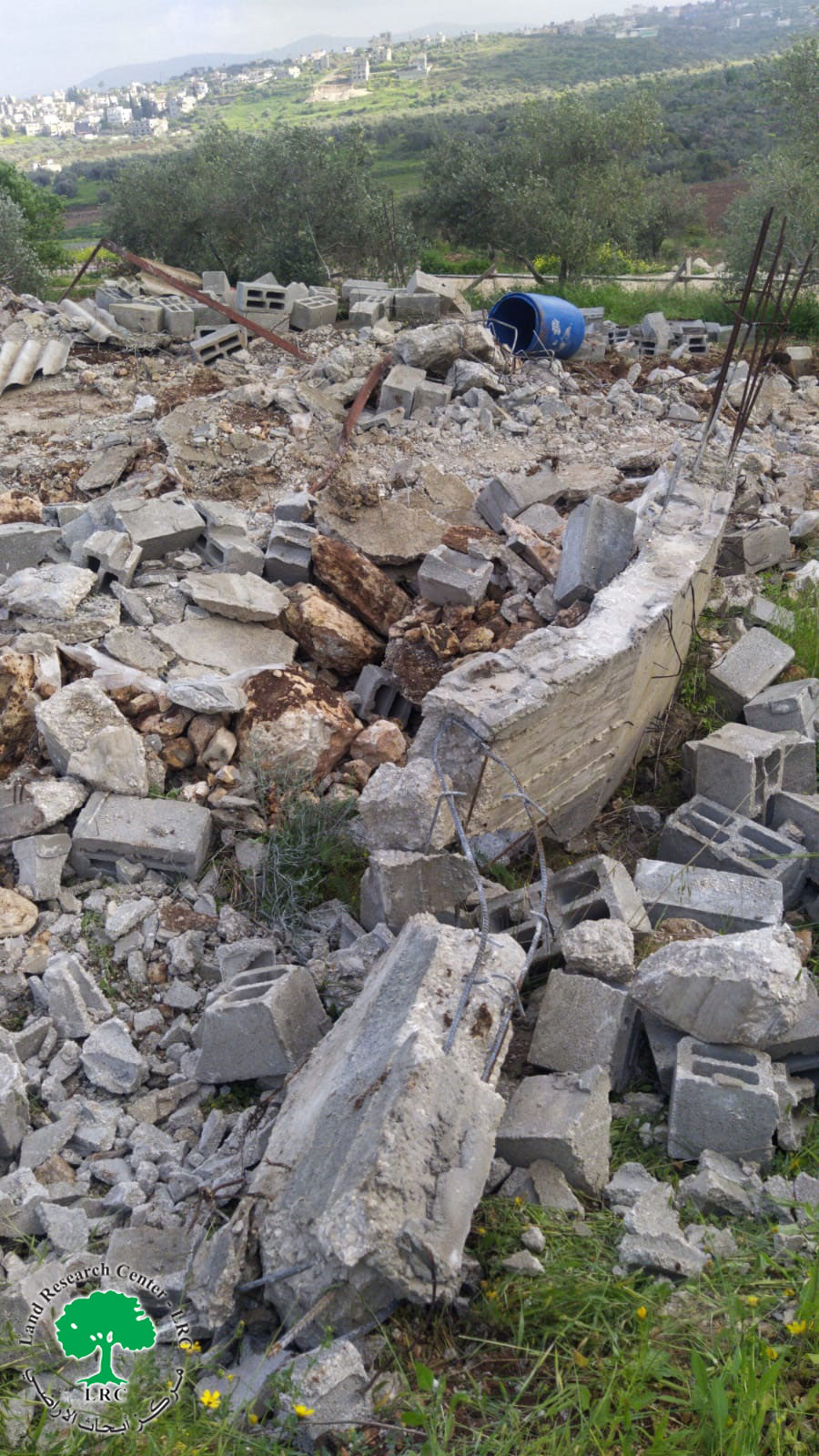 الانتهاكات الاسرائيلية في ظل كورنا: هدم  ثلاثة مساكن قيد الإنشاء في  قرية رمانة/ محافظة جنين