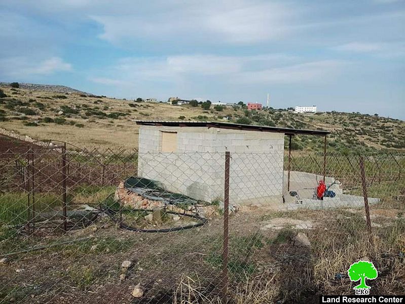 الانتهاكات الإسرائيلية في ظل كورونا: إخطار بهدم بئر لجمع المياه وغرفة  زراعية  في قرية العقبة / محافظة طوباس
