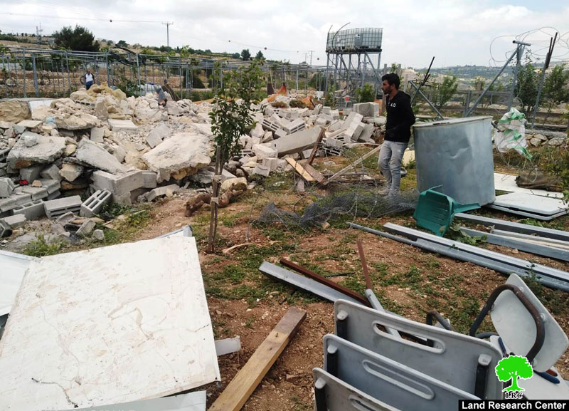 Demolition of three agricultural residences in Tarqumiya / Hebron governorate