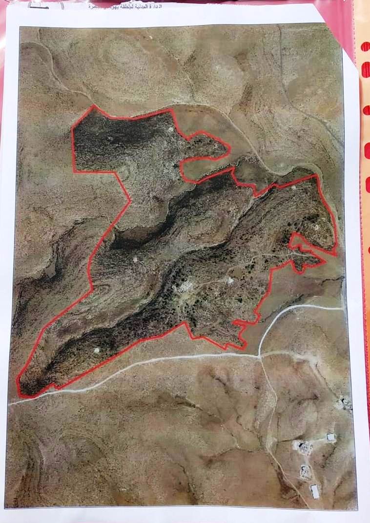 An eviction notice on a Pastoral reserve in Umm Al-Khair village / south Hebron