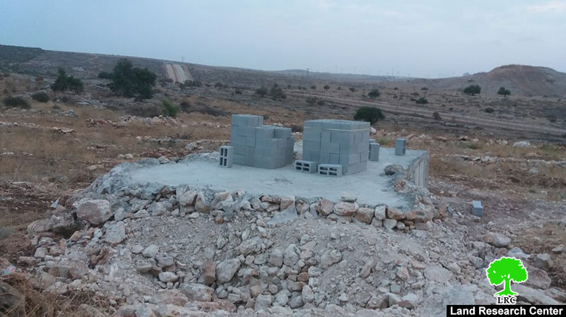 A notice targets a water harvesting cistern in Az-Zawiya/ Salfit