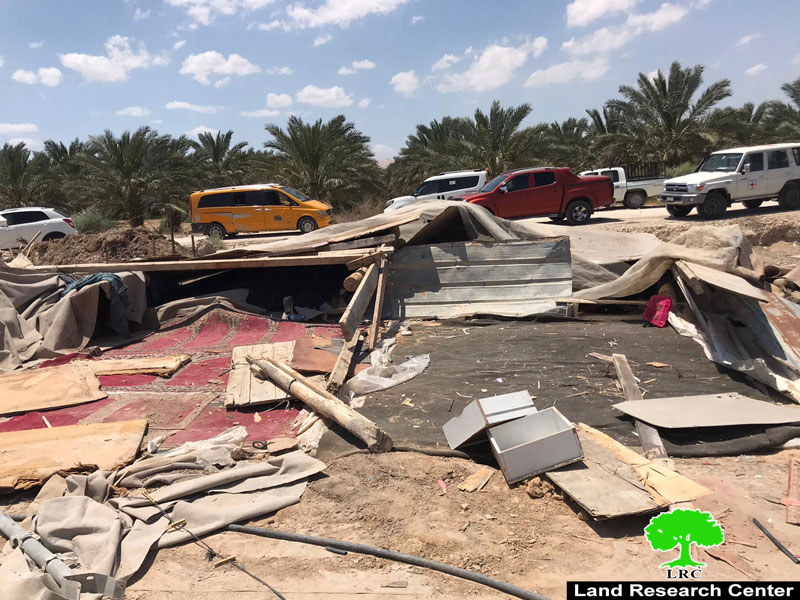 هدم  منشآت  سكنية وزراعية في” دير أبو حجلة” بمحافظة  أريحا