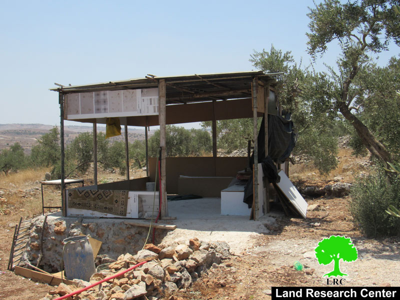 Notice of demolition for three agricultural facilities in Rantis village / Ramallah governorate