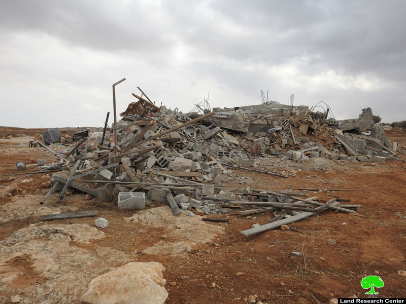 Demolition of a house in Ghaziwi, south of Yatta, Hebron Governorate