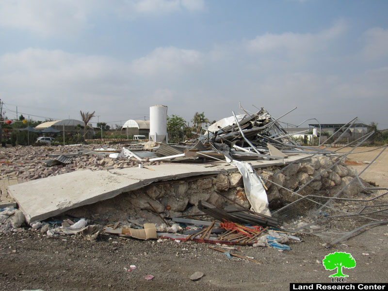 هدم منشآت زراعية وتجارية في محافظة قلقيلية