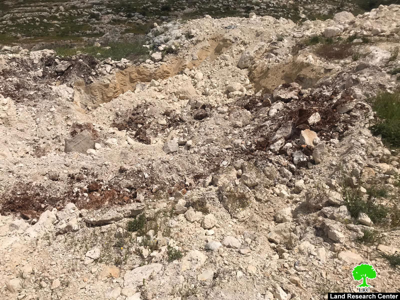 هدم آبار زراعية واقتلاع 1150 غرسة في  قرية كفر نعمة / محافظة رام الله