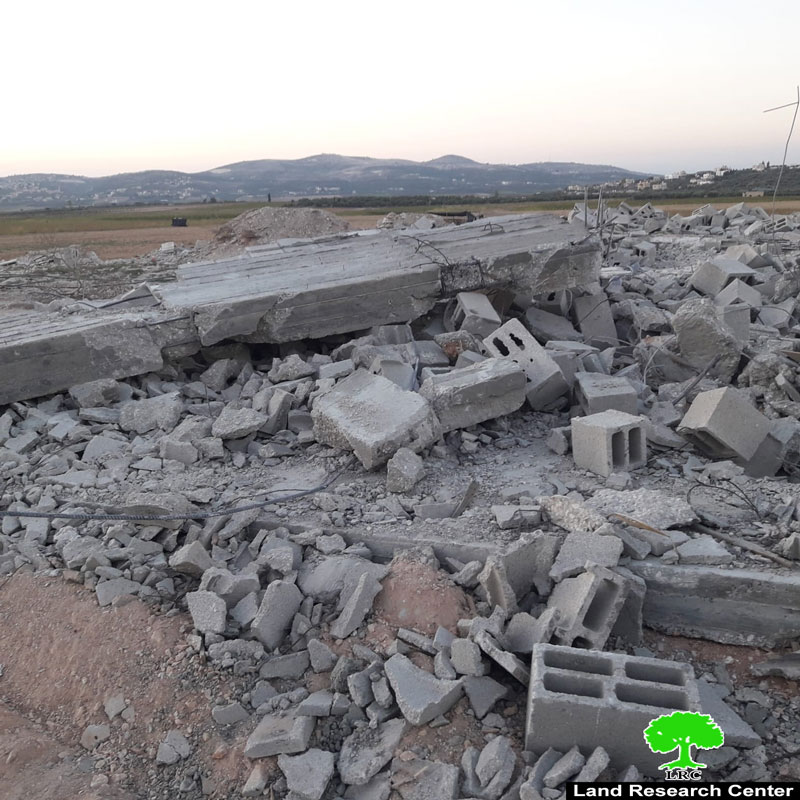 Demolishing a Bakery Shop east Araba/ Jenin Governorate