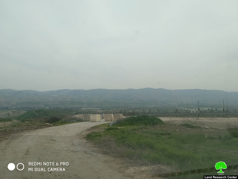 Closing the road that leads to As-Sakut Spring in the Jordan Valley