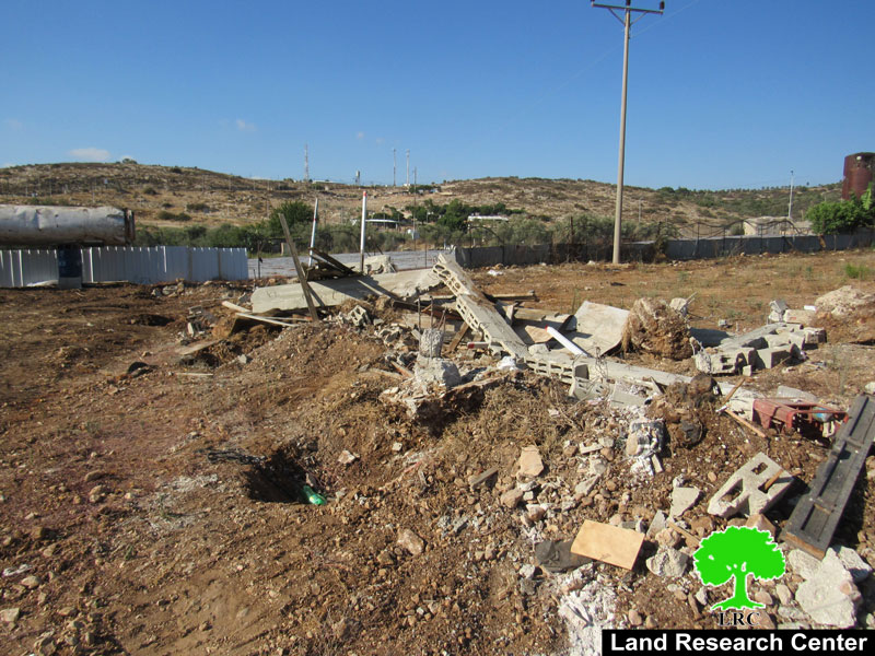 Demolition of retaining walls east Qalqilya