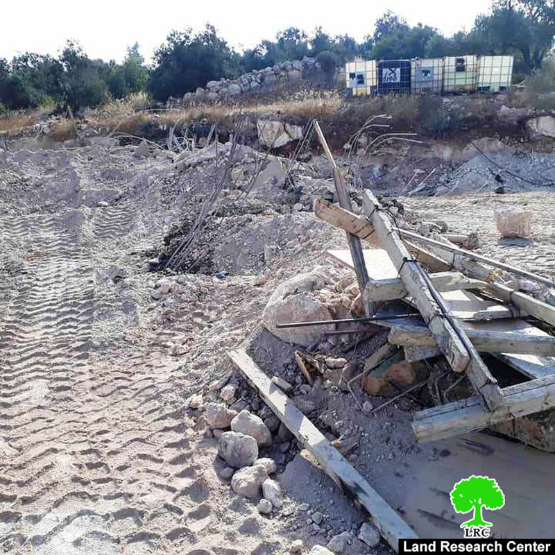 The Occupation Demolishes the Foundation of a House in