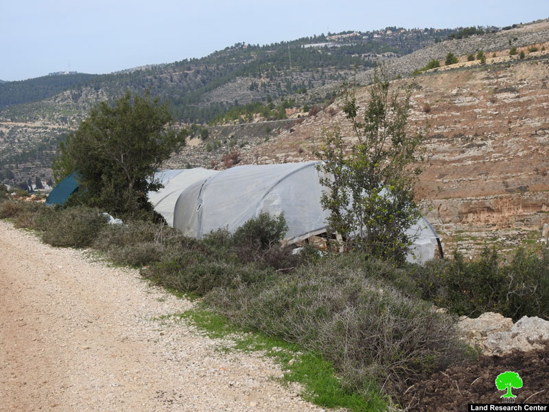 Colonists set up a Shack in Marah Salah area / Battir- Bethlehem governorate
